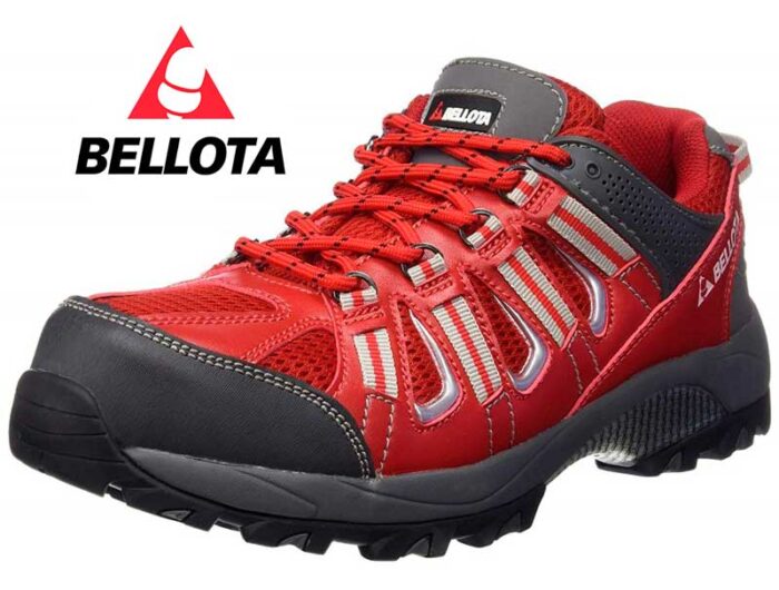 Los zapatos de trabajo Bellota con cordones rojos